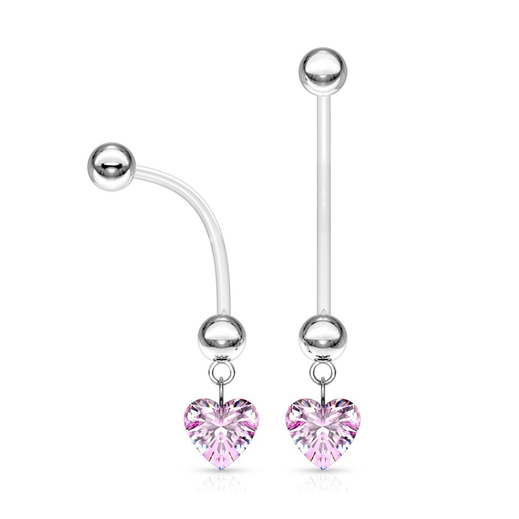 Bauchnabelpiercing Schwangerschaft Herz Anhänger