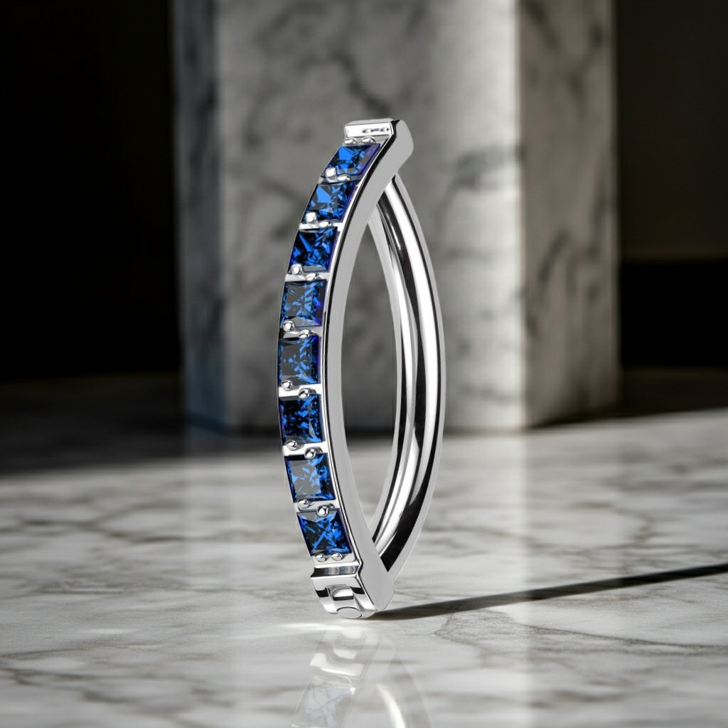 Bauchnabelpiercing Ring quadratische cz