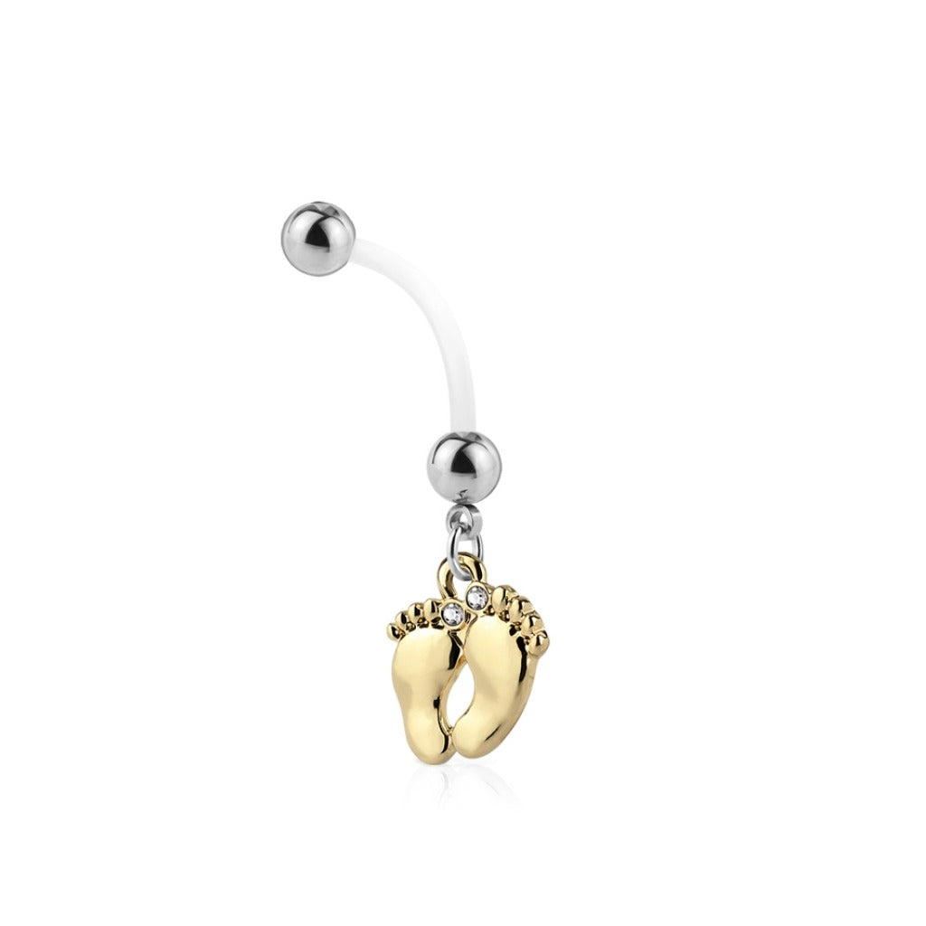 Bauchnabelpiercing Schwangerschaft bioflex Babyfüssen