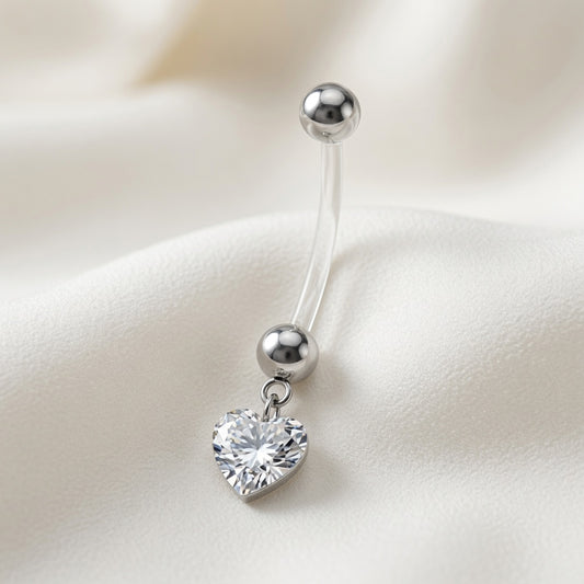 Bauchnabelpiercing Schwangerschaft Herz Anhänger