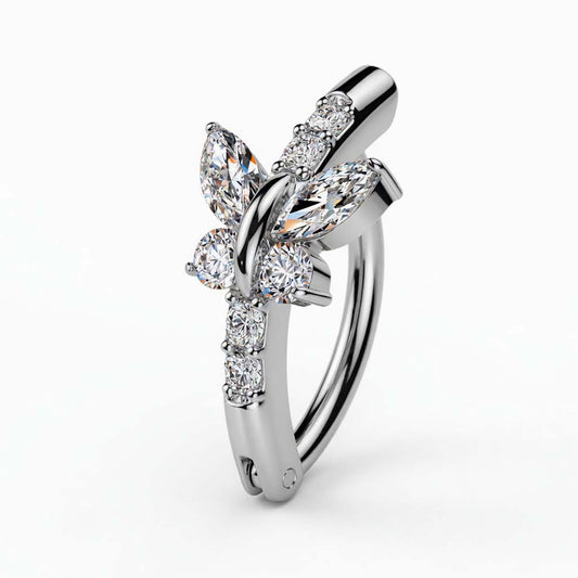 Bauchnabelpiercing Ring Kristallschmetterling