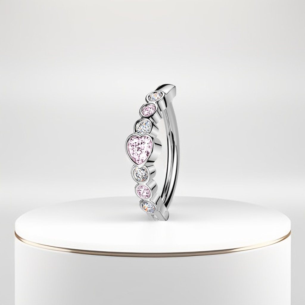 Bauchnabelpiercing Ring Herzen