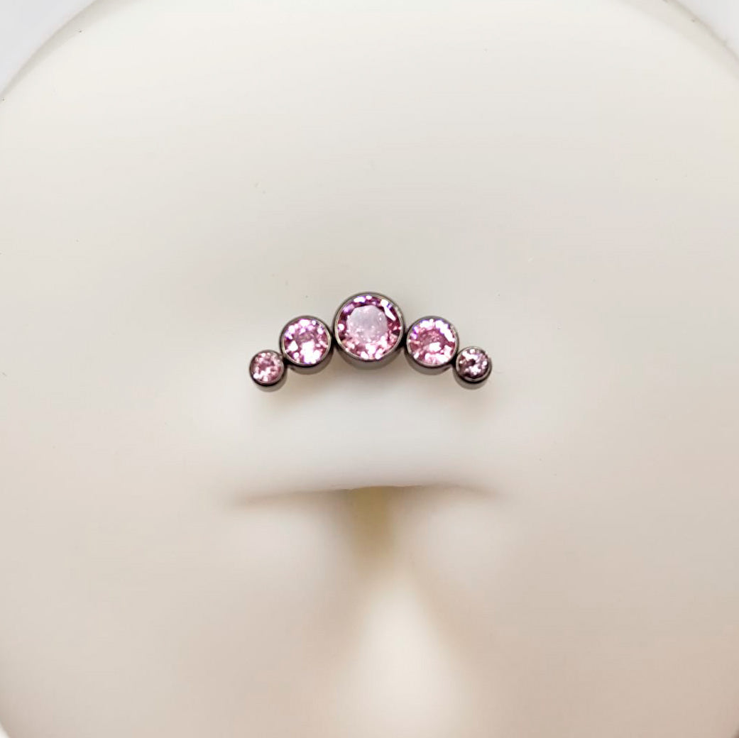 Bauchnabelpiercing Swarovski Kristallen klein
