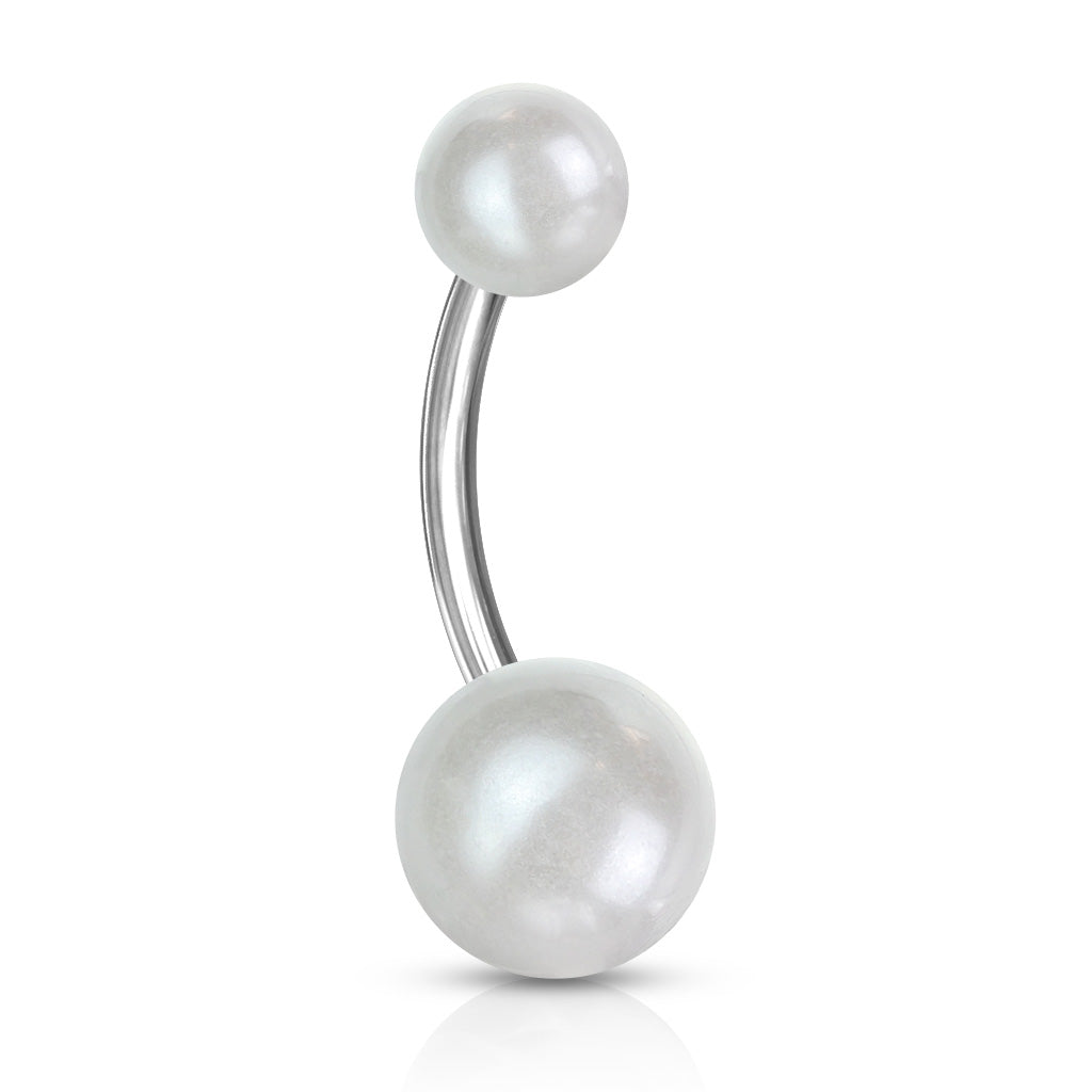 Bauchnabelpiercing mit synthetischen Perlen