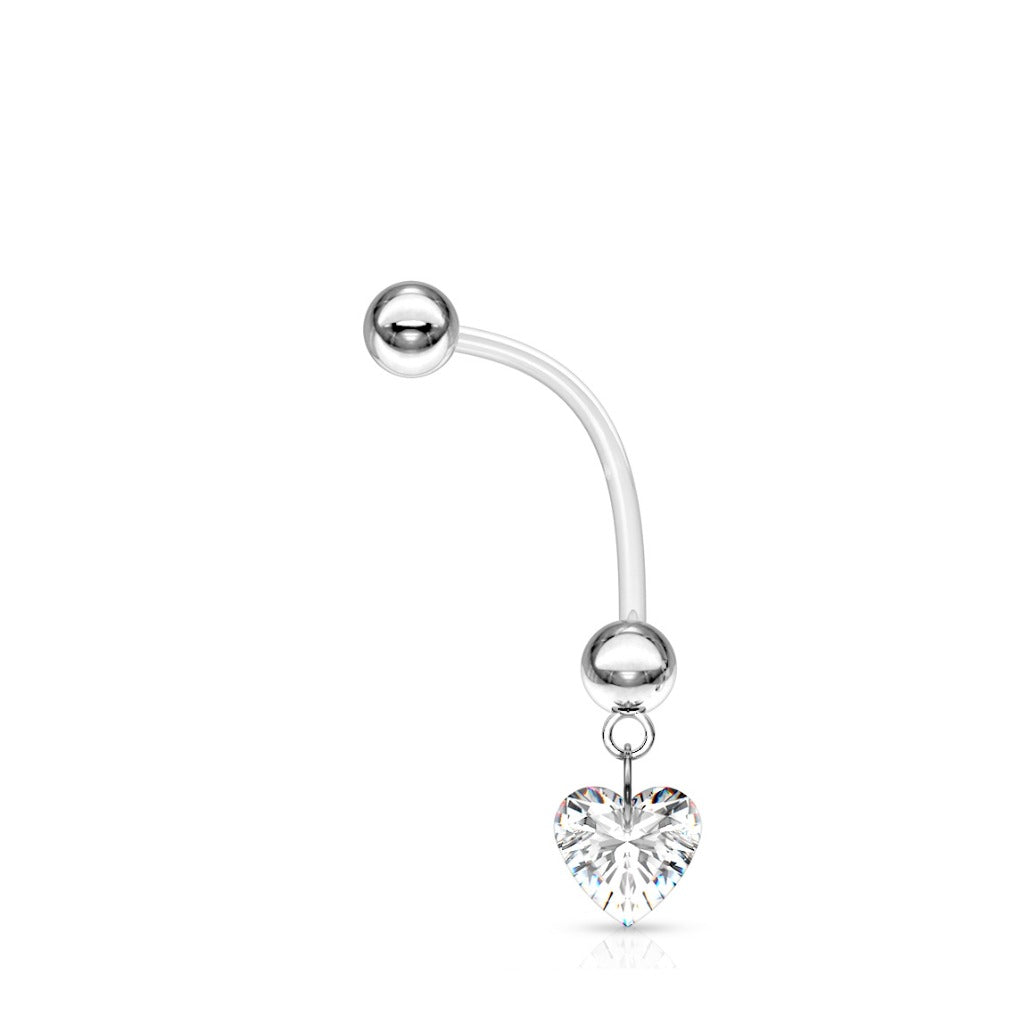 Bauchnabelpiercing Schwangerschaft Herz Anhänger