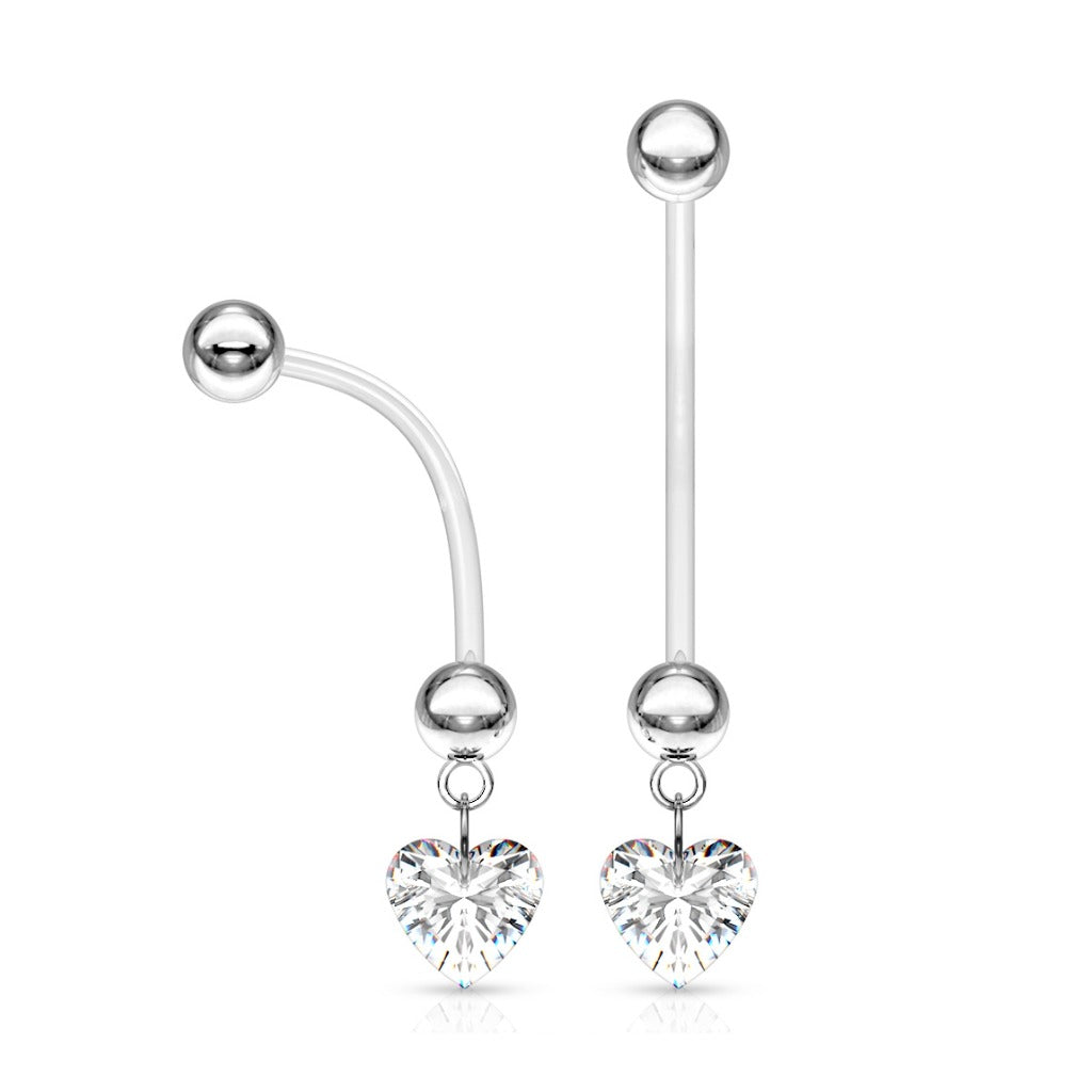 Bauchnabelpiercing Schwangerschaft Herz Anhänger