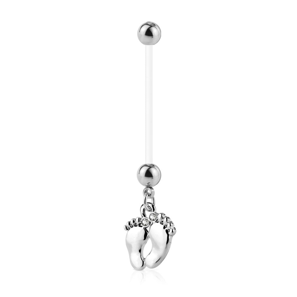 Bauchnabelpiercing Schwangerschaft bioflex Babyfüssen