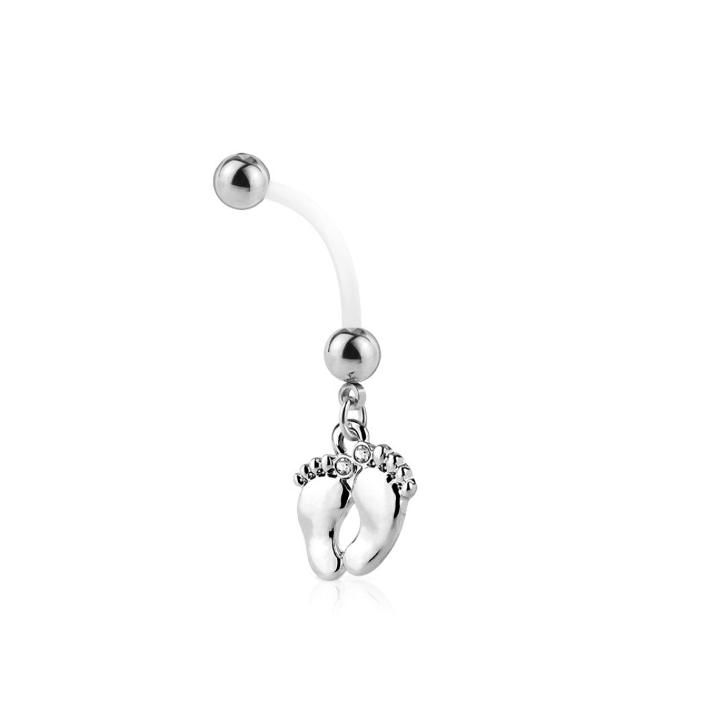 Bauchnabelpiercing Schwangerschaft bioflex Babyfüssen