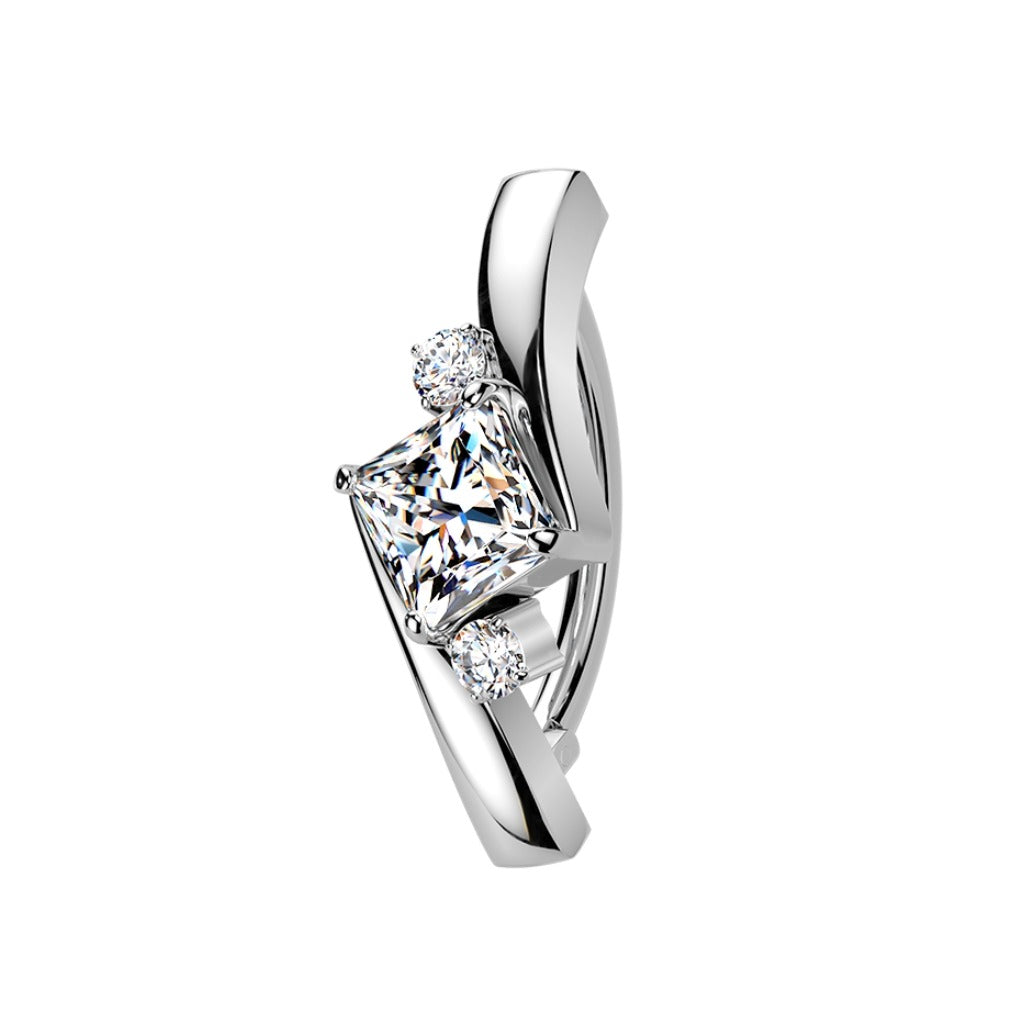 Piercing para ombligo tipo aro rombo