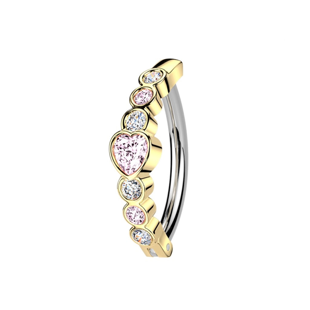 Bauchnabelpiercing Ring Herzen