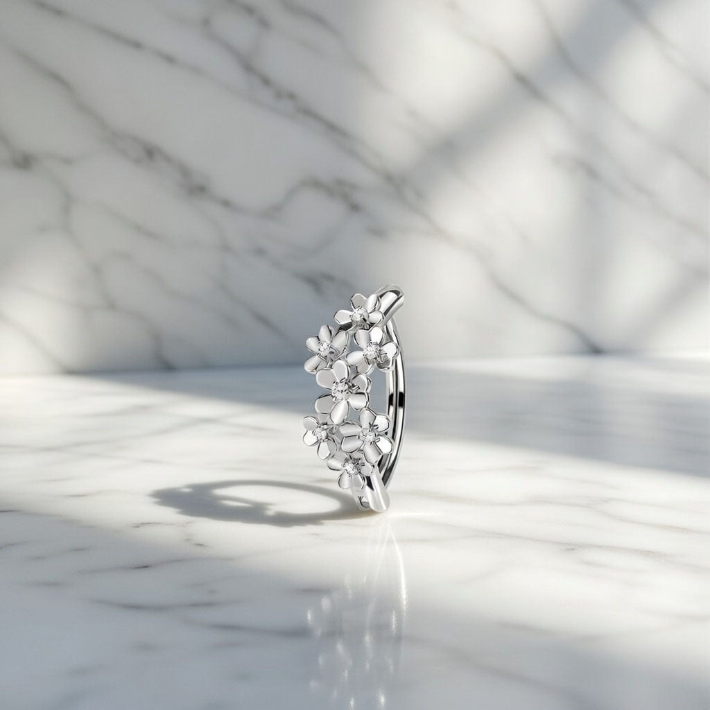 Bauchnabelpiercing Ring Blumen Bouquet