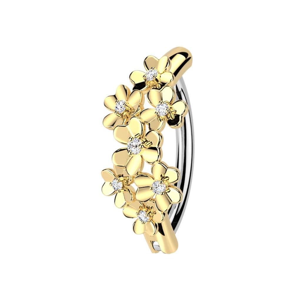Bauchnabelpiercing Ring Blumen Bouquet