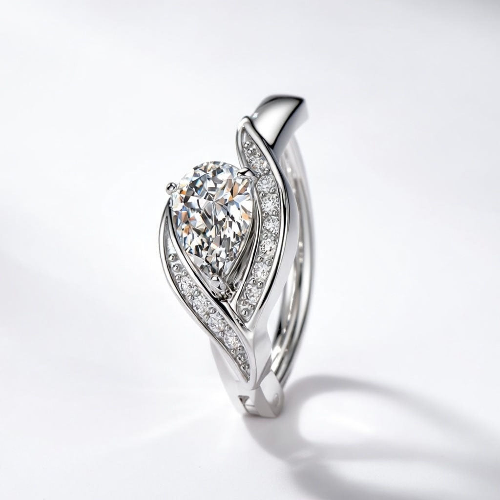 Bauchnabelpiercing Ring Kristalltropfen