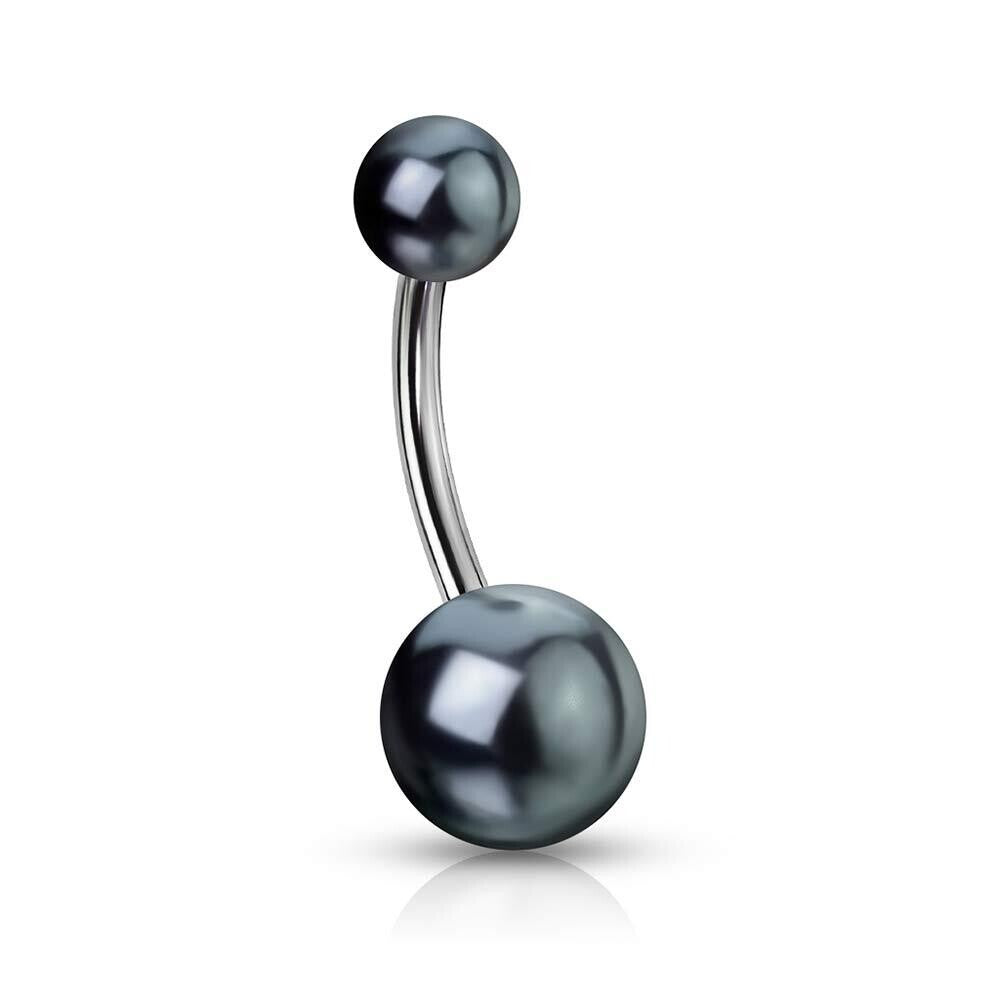 Bauchnabelpiercing mit synthetischen Perlen