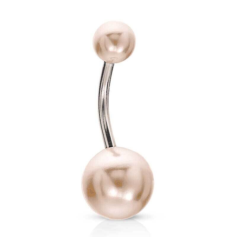 Bauchnabelpiercing mit synthetischen Perlen