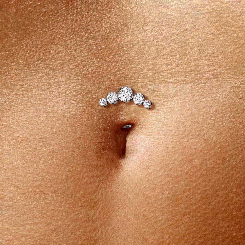 Bauchnabelpiercing Swarovski Kristallen klein